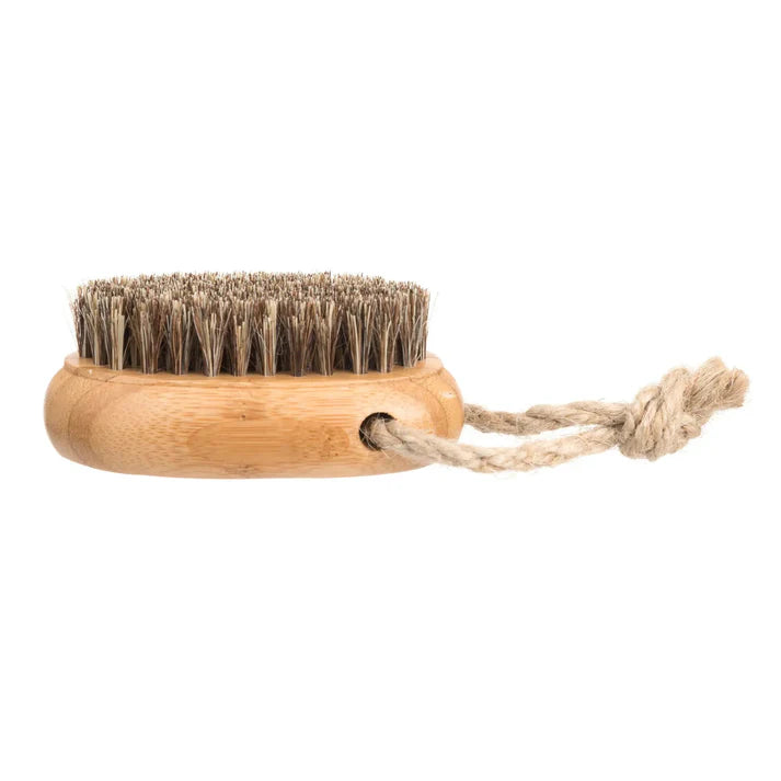 Oval Wooden Nail Brush Bamboo & Natural Hair