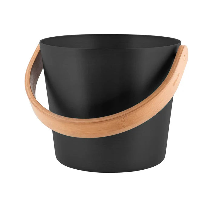 5l Anodised Aluminium Sauna Bucket in Black